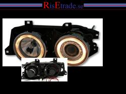 Designlampor/styling - BMW - BMW 5 er E34 - Angel Eyes kromade till BMW E32 & 34