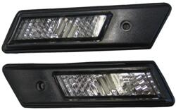 Designlampor/styling - BMW - BMW 5 er E34 - Sidoblinkers kristall svart med svart ram E32, 34, 36