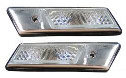 Designlampor/styling - BMW - BMW 5 er E34 - Sidoblinkers kromad  silver med kromad ram E36
