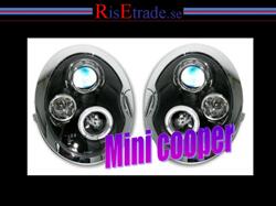 Designlampor/styling - BMW - Mini Cooper - Angel Eyes Strålkastare BMW Mini Cooper / svart