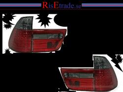 Designlampor/styling - BMW - BMW X5 - LED Baklysen BMW X5 E53 / röd-röksvart