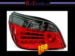 Designlampor/styling - BMW - BMW 5 er E60 - LED baklysen, BMW E60  sedan. rödsvart