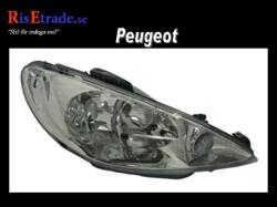 Reservdelar (lyktor+kaross) - Peugeot - Strålkastare H7/H7 Peugeot 206 / Höger