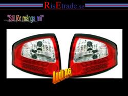 Designlampor/styling - Audi - A6 (Typ 4B) 01-04 - Baklampor med LED ljus. Audi A6 4B C5 / Rödvit