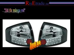 Designlampor/styling - Audi - A6 (Typ 4B) 01-04 - Baklampor med LED ljus. Audi A6 4B C5 / Silverkrom