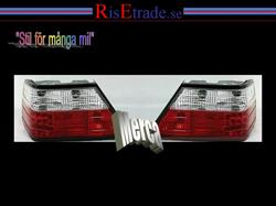 Designlampor/styling - Mercedes - W 124 E -klass - Baklampor med LED ljus Mercedes W124 / Rödvit
