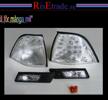Front-och sidoblinkers i silver till BMW E36 Coupe+Cab.