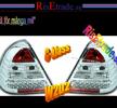 Kromade LED Baklampor till  Mercedes W202