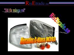 Designlampor/styling - Mercedes - W 202 C-klass - Frontblinkers till Mercedes W202 C-Klass, vita