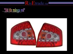 Designlampor/styling - Audi - A4 Lim/Avant(8E) 00-04 - LED baklampor i rött till Audi A4 8E sedan