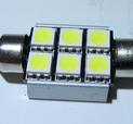 Canbus festoon 39 mm röd