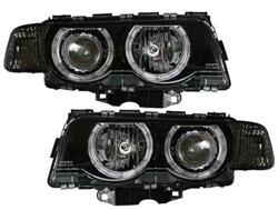 Designlampor/styling - BMW - BMW 7 er E38 - Angel Eyes svarta Facelift from 98-, till 7er BMW E38