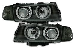 Designlampor/styling - BMW - BMW 7 er E38 - Angel Eyes svarta  till 7er BMW E38
