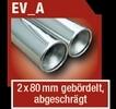 SuperSport avgasrör variant "A" 2x80mm rund