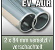 SuperSport avgasr”r variant AUR "2x 84mm runda, Blandad / kapslade, kantad Kant