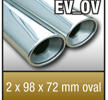 SuperSport avgasr”r variant "OV" 2x98x72mm oval kantad Kant