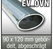 SuperSport avgasrör variant OVN "90x120mm oval kantade Kant, avfasade