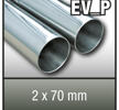 SuperSport avgasr”r variant "P" 2x70mm rund, skarp kant