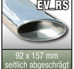 SuperSport avgasr”r variant "RS" 92x157mm oval avfasade sidor, fl„nsade rim