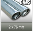 SuperSport avgasr”r variant "S" 2x76mm runda, avfasade, fl„nsad rim