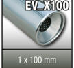 SuperSport avgasrör variant "X100" 1x100mm runda, fl„nsade rim
