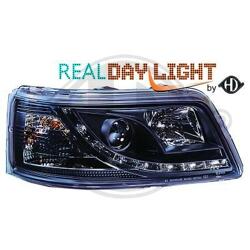 Designlampor/styling - Volkswagen - T5/Multivan/Caravelle 03-10 - Strålkastare DRL LED. VW Caravelle T5 svart