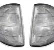 Silvergrå frontblinkers till Mercedes 190E W201