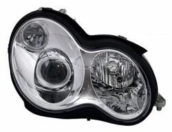 Designlampor/styling - Mercedes - W 203 C-klass - Facelift Strålkastare i krom till Mercedes W203