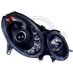 Designlampor/styling - Mercedes - W211 - Designstrålkastare set till MB W211 med LED DRL, svarta
