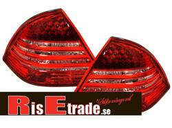 Designlampor/styling - Mercedes - W 203 C-klass - Mercedes W203 00-04 rödvita LED-baklyktor