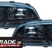 Volvo V70 / S70 - SV klarglas strålkastare - Svart