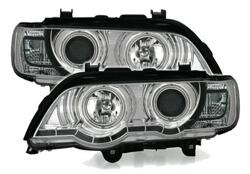 Designlampor/styling - BMW - BMW X5 - CCFL Angel Eyes strålkastare för BMW X5 i Chrome