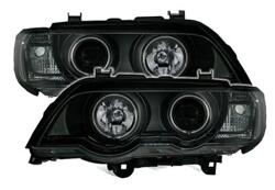 Designlampor/styling - BMW - BMW X5 - CCFL Angel Eyes strålkastare för BMW X5 i svart