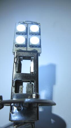 H1 LED vit. För dimljus 2x4 dioder