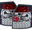 LED baklampor i svart till Audi A4 8E Avant