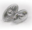 Peugeot 206 98-05 KLARGLAS sidoblinkers i krom