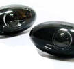 Peugeot 206 98-05 KLARGLAS sidoblinkers i svartkrom