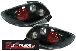 Designlampor/styling - Peugeot - Peugeot 206 CC, 98-06 klarglas bakljus i svart