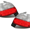 Peugeot 206 , 98-06 klarglas bakljus i rödvitt led