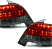 Peugeot 206 , 98-06 klarglas bakljus i rödsvart led