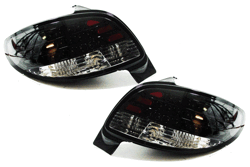 Designlampor/styling - Peugeot - Peugeot 206 , 98-06 klarglas bakljus i svart led