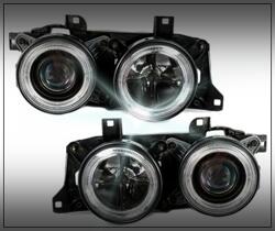 Designlampor/styling - BMW - BMW 7 er E32 - Angel Eyes svart till BMW E32 och 34