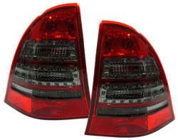 Designlampor/styling - Mercedes - W 203 C-klass - Mercedes W203 Wagon - EE LED bakljus rödsvart