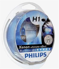 Lampor: Philips - Philips Blue Vision H1 12V 55W Ultra Xenon Effect