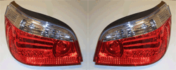 Designlampor/styling - BMW - BMW 5 er E60 - LED baklysen, BMW E60  sedan. rödklar